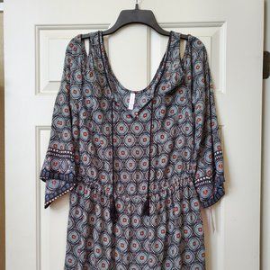 Xhilaration Womens Open Shoulders-Midi Dress